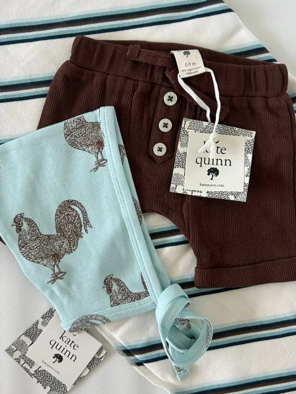 NWT Kate Quinn Baby Bundle 0-3M Farm Modal Organic Cotton Newborn Set